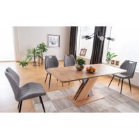 Scaun Tapitat ARCO VELVET Genarom SN Negru / Bluvel 19